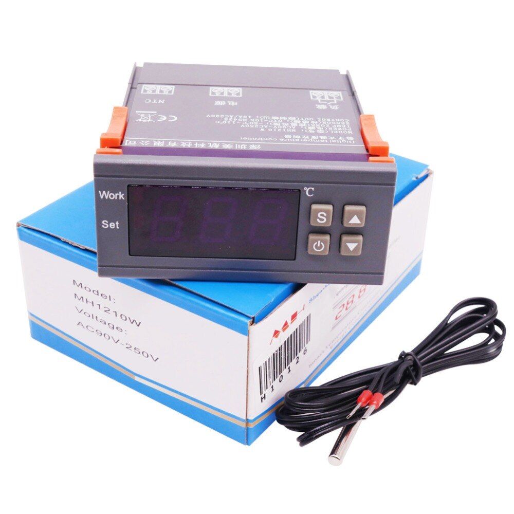 1 pces controlador de temperatura digital AC90V-250V abaixo de zero 50-110 graus celsius temperatura e umidade sensor fazenda ferramentas