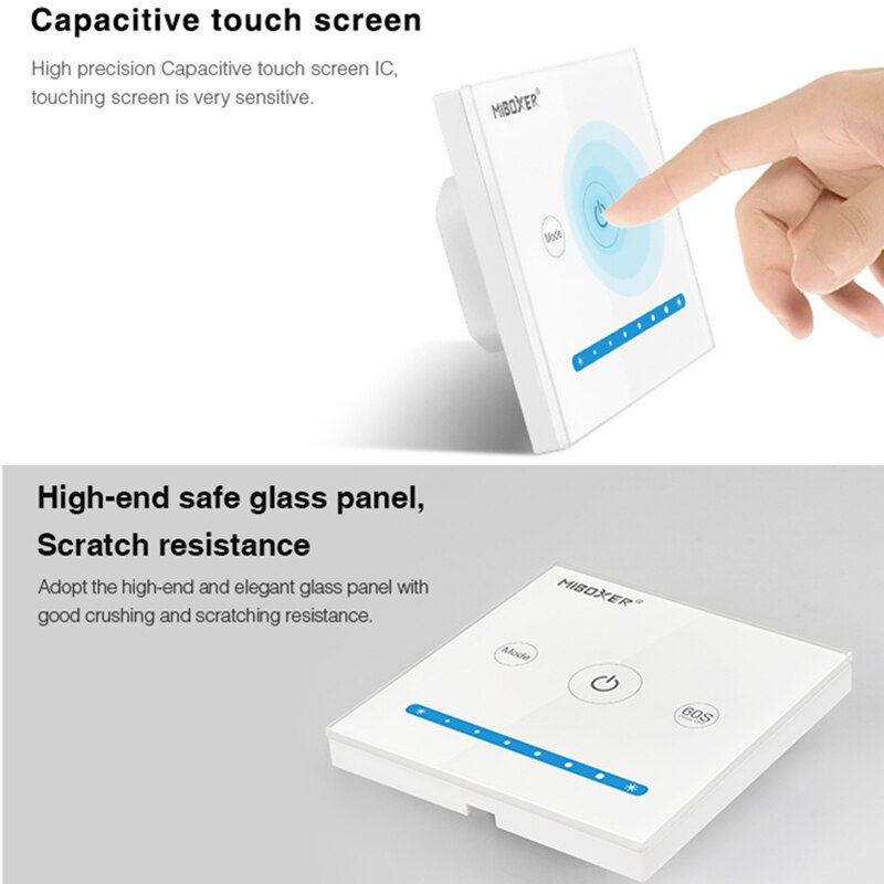 Miboxer P1 P2 P3 Smart Panel Controller Dimming Led Dimmer RGB RGBW RGB CCT Color Temperature Double White Single Color Led Pane