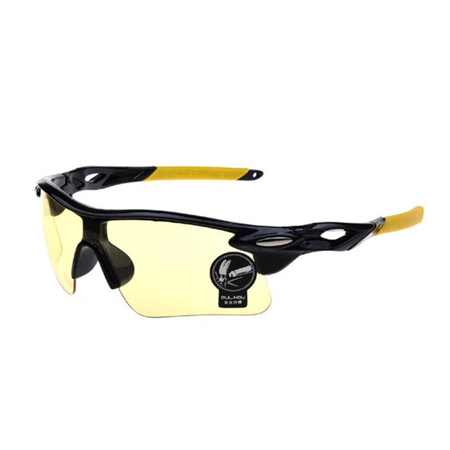 Sports de plein air cyclisme lunettes VTT cyclisme lunettes UV400 photochromique cyclisme lunettes de soleil lunettes unisexes: YELLOW