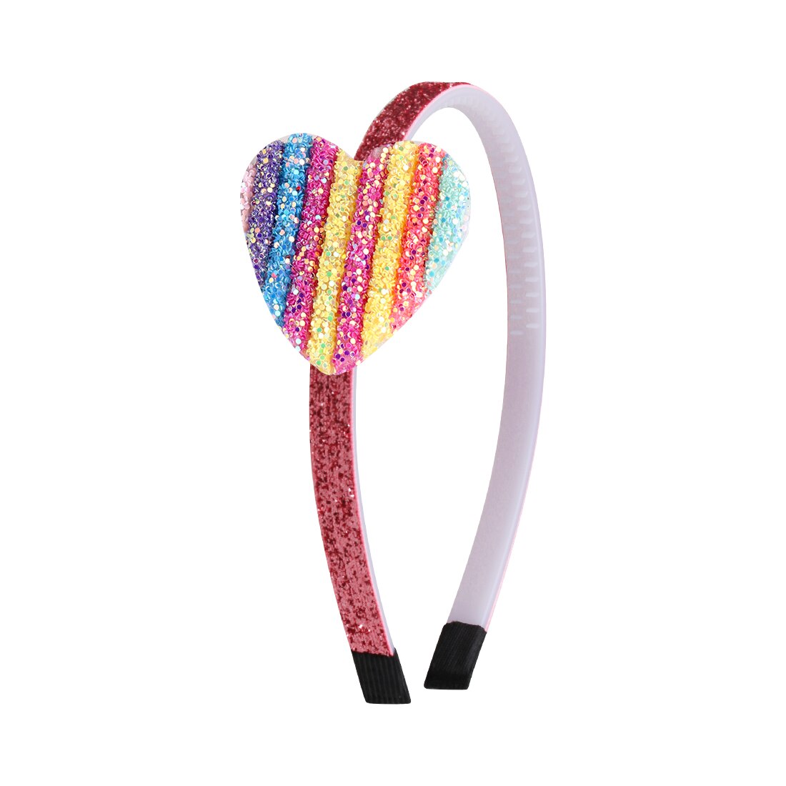 1 Pza niñas diademas de purpurina niños tierna diadema Color arcoíris flor forma de estrella y corazón brillante mujeres accesorios para el cabello: 8