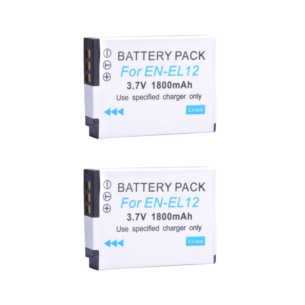 AsperX-Batería de EN-EL12 Akku + USB Dual, cargador con puerto tipo C para Nikon Coolpix S9700 S9500 S9400 S9300 S9100 S8200 S8100: 3B with charger