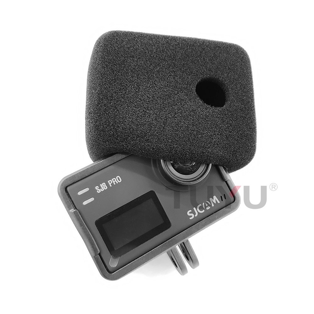 Vent slayer mousse pare-brise pare-brise boîtier pour SJCAM SJ8 Pro sj8plus sj8Air caméra, éponge coupe-vent Cap vent bruit