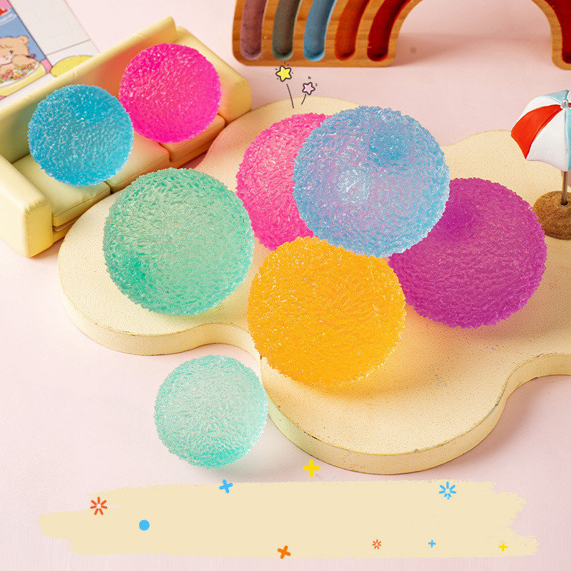 Balles anti-Stress Squishy multicolores pour enfants et adultes – Jouets sensoriels à texture douce, de boule de glace à presser Anti-anxiété