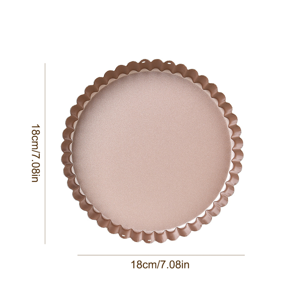 Fluted Pie Tart Pan Mold Baking Removable Bottom Nonstick Quiche Tool Rectangle Bakeware Template Dishes Cake Pans: Chocolate