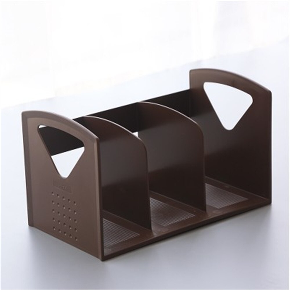 One Piece Plastic Bookends Book Hold Office Supplies: black