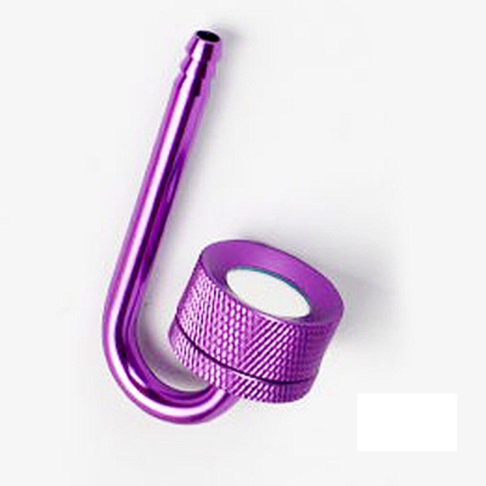 Aquarium Aluminum Alloy CO2 System Nano Diffuser Fish Tank Aquatic Plant Carbon Dioxide Atomizer Reactor Suction Cup 4*6mm Tube: Purple 