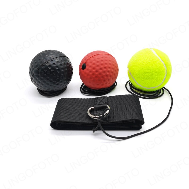 Pelota de reflejo para boxeo, juego de pelota de tenis para entrenamiento de velocidad, 3 uds.