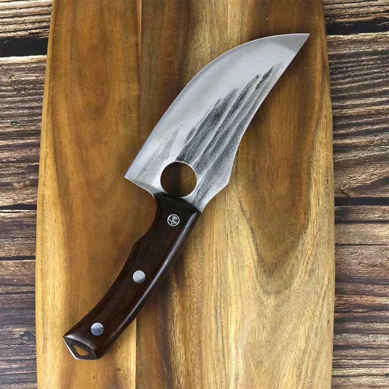 Kitchen Knife High Carbon Steel Butcher Meat Chopping Cleaver Knives Wenge Wood Handle Handmade Forged Chinese Chef Knife