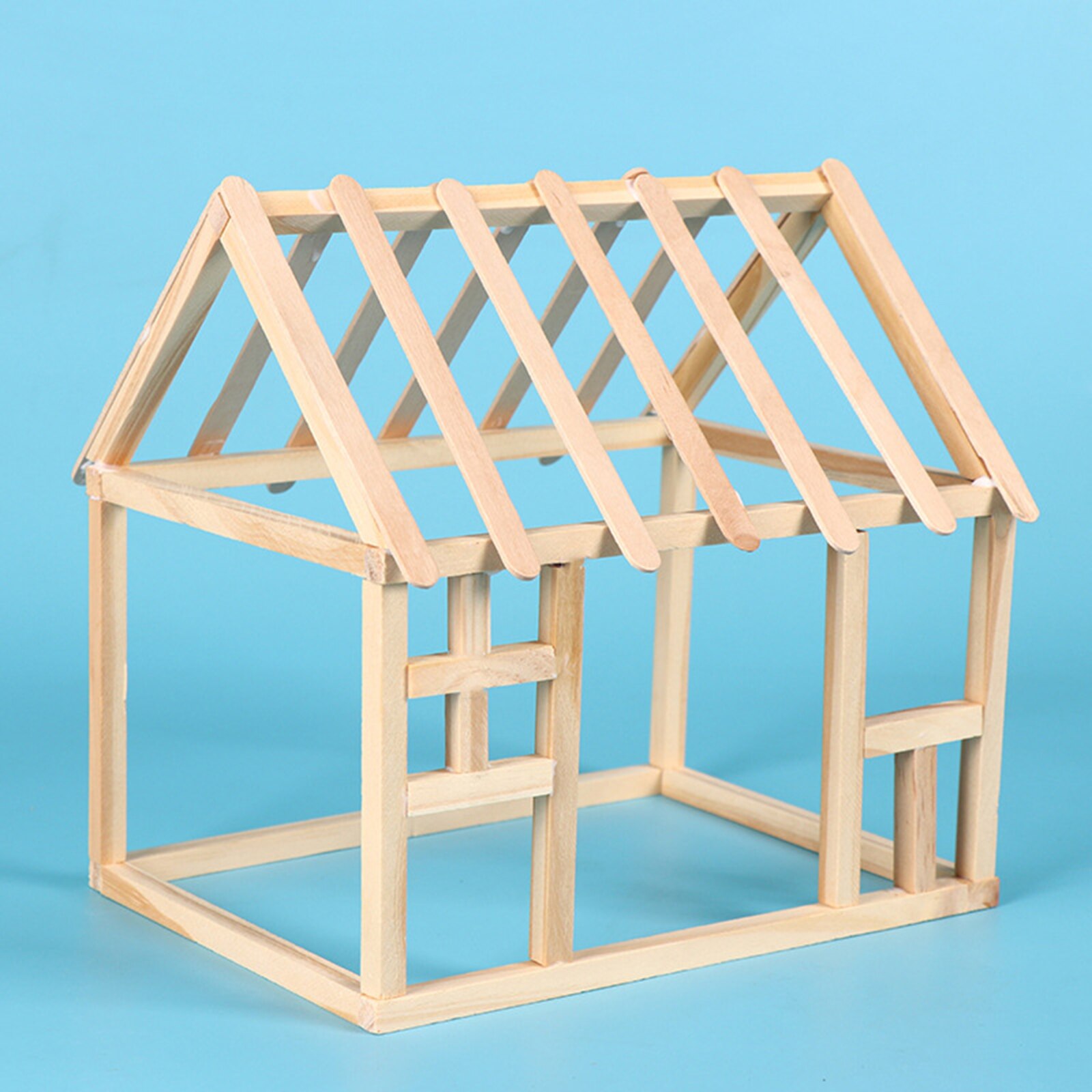 Drewniany domek niedokończone drewniane kabiny zabawki edukacyjne dla dzieci drewniane dzieci DIY rzemiosło