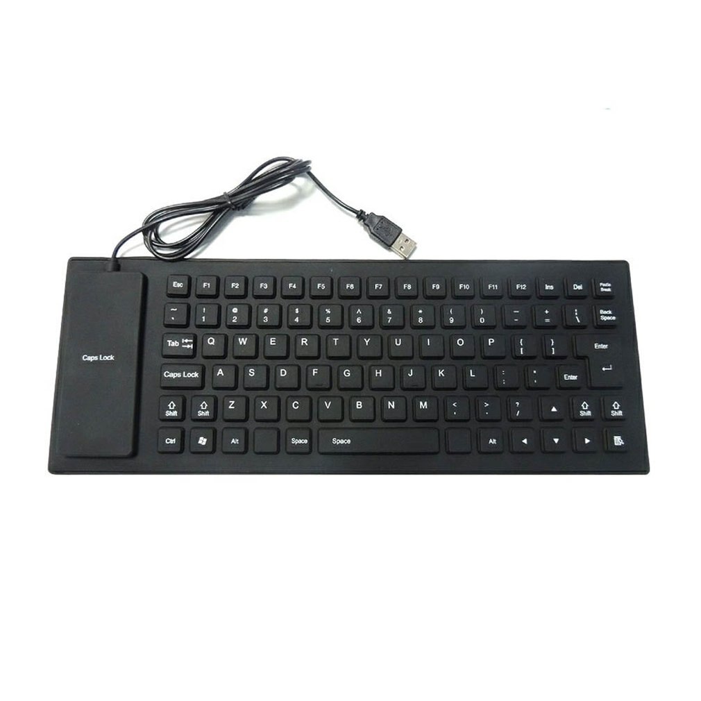 Portable USB Keyboard Flexible Water Resistant Soft Silicone Gaming keyboard for Tablet Computer Laptop PC