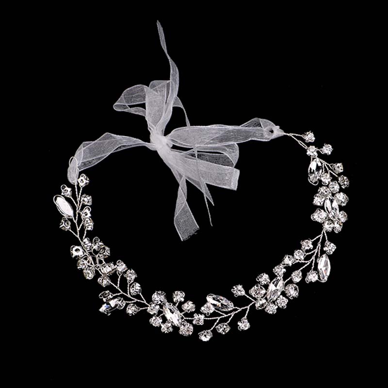 FORSEVEN Oro/Argento di Colore Fasce Dei Capelli Dei Monili di Perle di Cristallo Sposa Foglia Diademi Copricapo Da Sposa Accessori Per Capelli Da Sposa JL: 29918.01