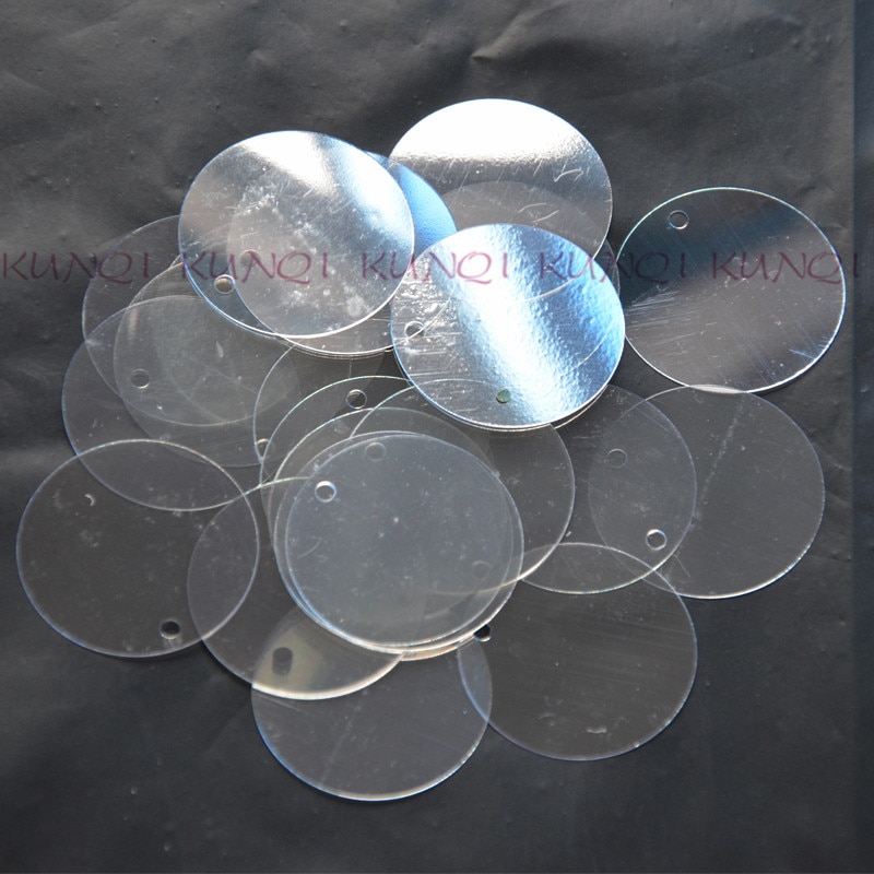 450 stks 25mm kristal transparante grote ronde platte sequin pailetten naaien, wedding craft, vrouwen kids diy kledingstuk accessoire sf25