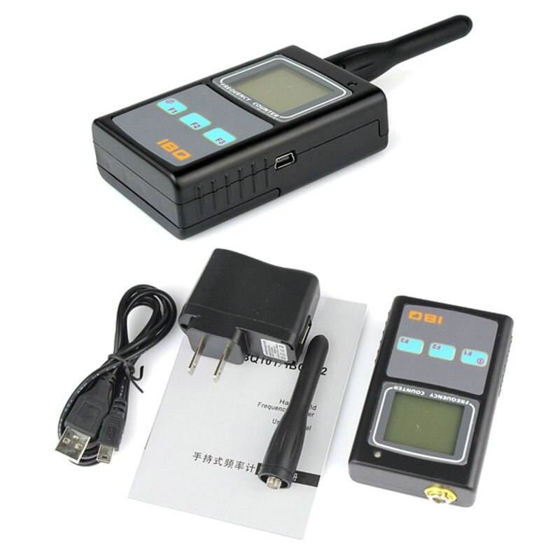 IBQ101 Portable Handheld Frequency Counter Bugs RF Wireless Camera Scanner Detector 50MHz-2600MHz Radio Tester