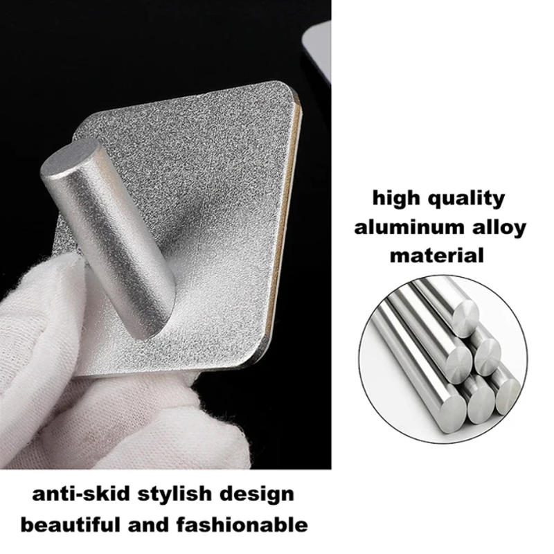 Zelfklevende hangende badkamerhaken Deursleutel Tas Jas Handdoek Robe Hanger Douchehaak Organizer voor badkamer Keukenaccessoires
