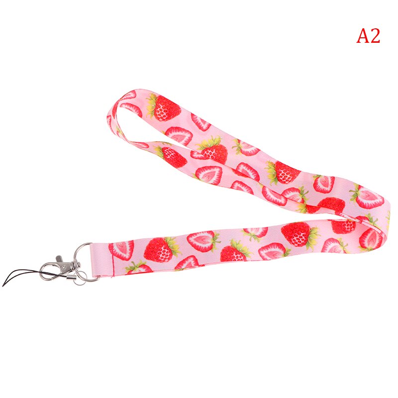 Cordón de fruta para colgar llaves, tarjeta de identificación, gimnasio, correas para teléfono móvil, insignia y sujección de USB, bricolaje, 1 ud.: A2