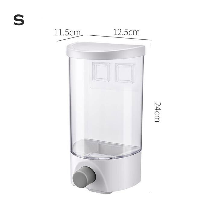 1000/1500Ml Muur Opknoping Hele Granen Voedsel Opslag Container Keuken Graan Rijst Bonen Verzegelde Potten Havermout Dispenser: 1000ML