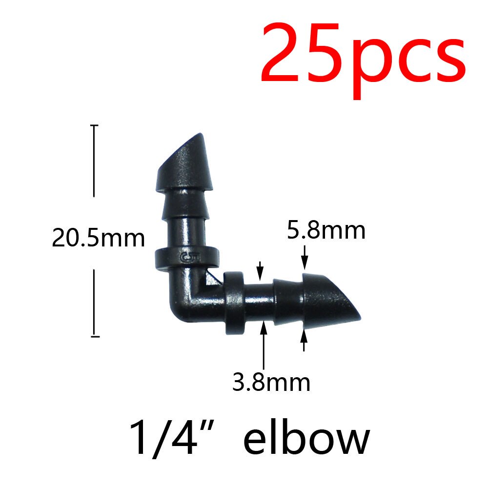 Garden Hose Connectors Barbed Tee Elbow Cross End Plug Coupling WDrip Irrigation System Atering Fitting For 3/5 4/7mm Hsse: Lavender