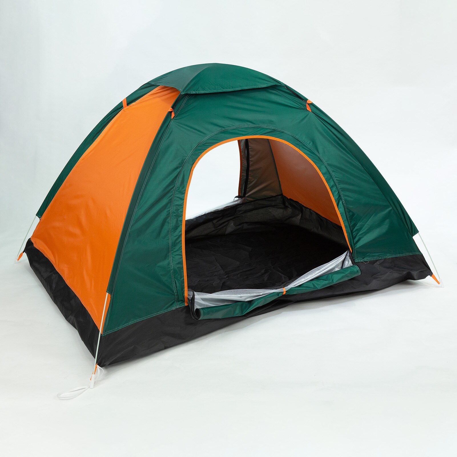 2 Person Tent Pop Up Folding Camping Tents with Carrying Bag Easy Setting Up for Outdoor Weekends: Orange 2-Door