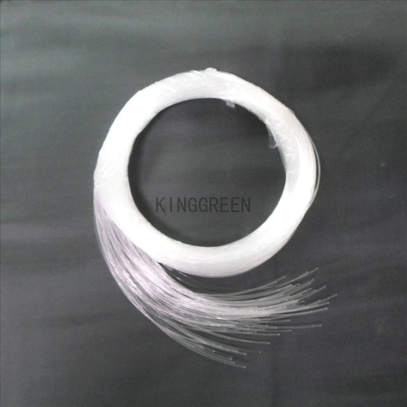50 ~ 100 stk.  x 0.75mm x 4 meter lang endeglød pmma plastik fiberkabel til loftsstjernelys