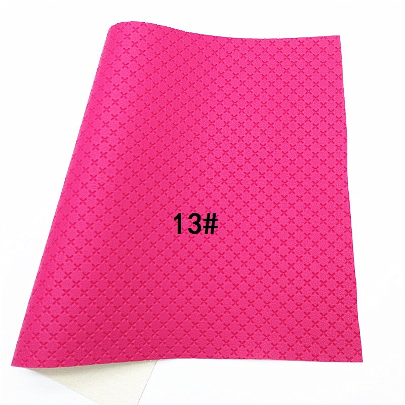 Glitterwishcome 21X29CM A4 Size Vinyl For Bows Embossed Cross Leather fabric Vinyl for Bows, GM5001A: 13