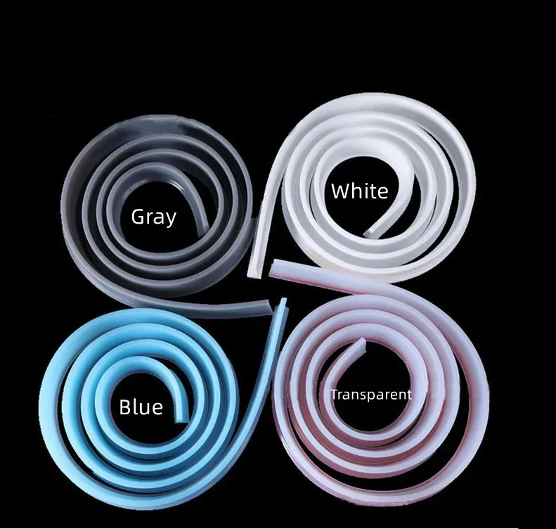 Rubberen Siliconen Douche Barrière Waterstop Badkamer Waterdichte Strip Waterhoudende Strip Buigbare Deur Bodem Afdichting Strip