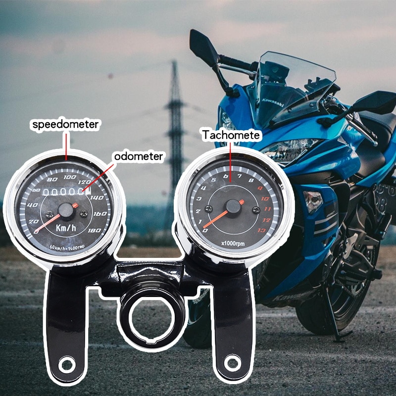 Motorfiets Toerenteller, 12 V Universele Motorfiets Lcd-scherm Instrument Snelheidsmeter Kilometerteller Toerenteller Meter Gauge Motorfiets Toerenteller, 12 V Universele Motorfiets Lcd-scherm Instrument Snelheidsmeter Kilometerteller Toerenteller Meter Gauge