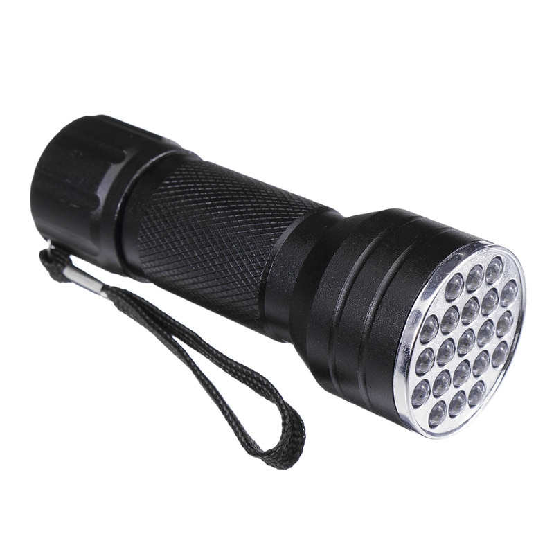 21LED UV Torch Light Ultraviolet Black Light 395-400nm LED UV Flashlight Torch Light UV Detection Lamp for Detection Inspection