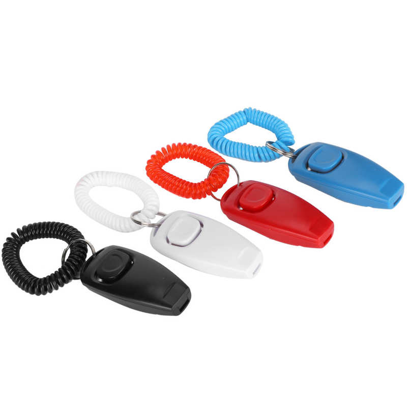 Doggy Training Clicker Dog Pet Repeller Barking Stopper 2 in 1 Pet Training Clicker and Recall Whistle