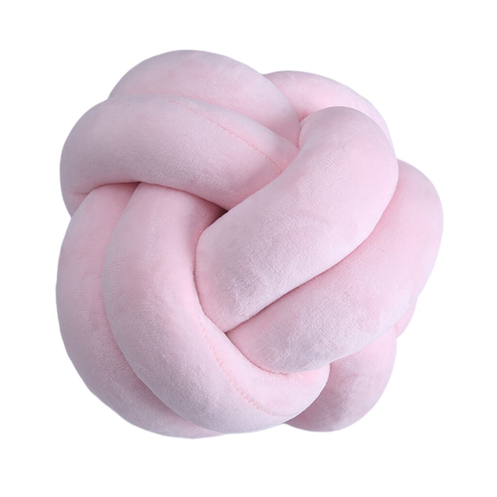 Knoop Bal Kussen Baby Kussen Voor Kids Meisjes Jongens Decor Bed Kamer: Pink