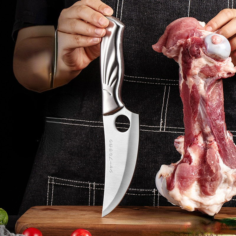 Stainless Steel Deboning Knife Chef's Knife Bone Cutting Meat Cleaver Kitchen Household Stainless Steel Deboning Small Scimitar