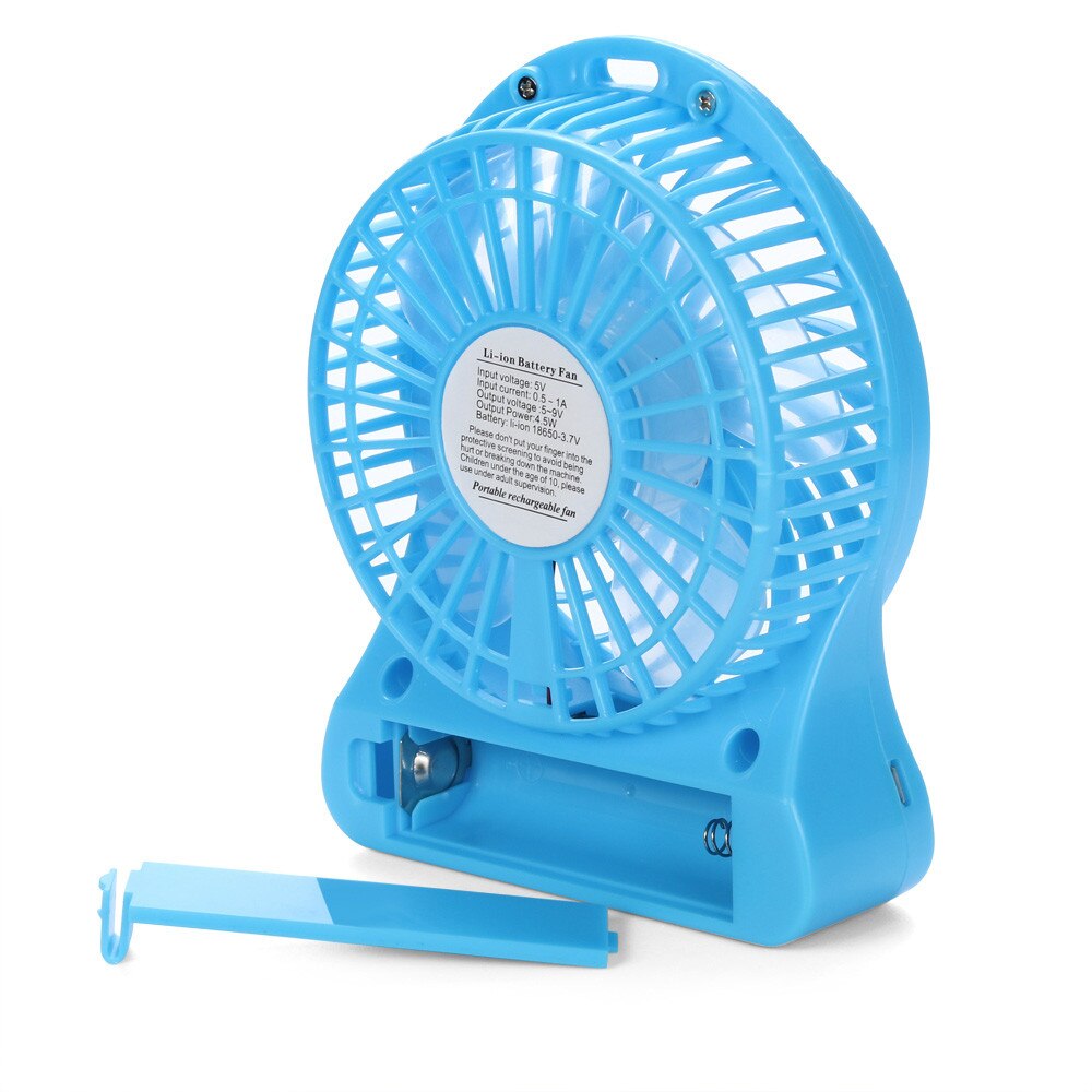 1 Pc Draagbare Persoonlijke Mini Fan Verstelbare 3 Speed Usb Oplaadbare Fans Home Office Desk Cooler Led Light Ventilator Zomer luchtkoeler