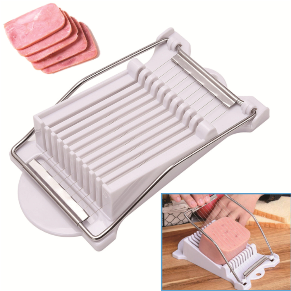 Luncheon Meat Slicer 304 Reinforced Stainless Steel Boiled Egg Fruit Soft Cheese Slicer Spam Cutter