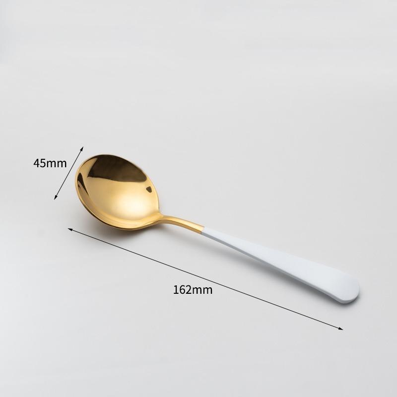 Coffee Cup Measuring Spoon 304 Stainless Steel Long Handle Cup Measuring Bowl Mixing Spoon Coffee Measuring Spoon Barista Tool: Ivory