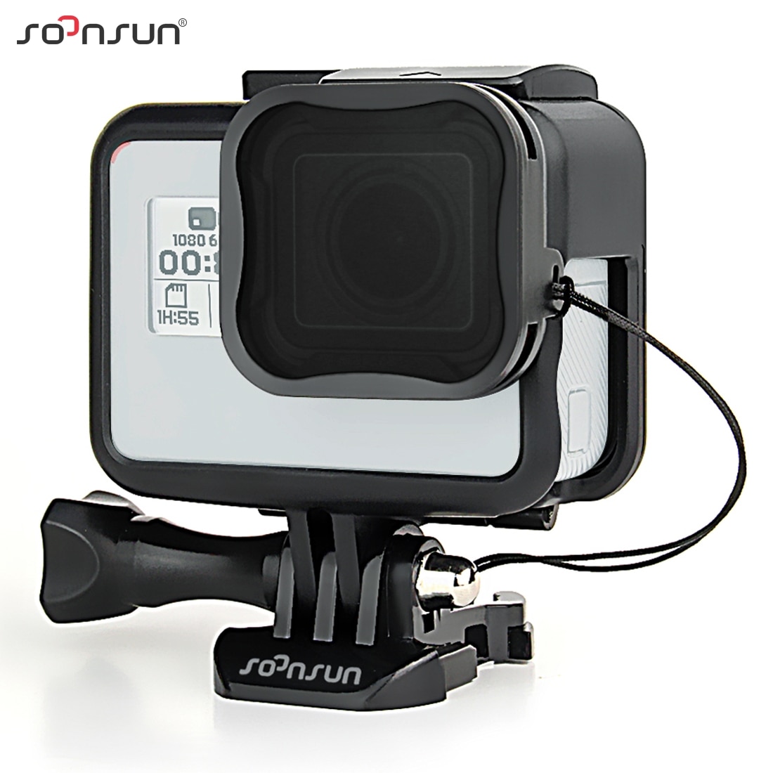 Soonsun Standaard Beschermende Frame Case Behuizing Mount Met ND8 Lens Filter Voor Gopro Hero 5/6/7 Zwarte Camera Go pro 7 Accessoires