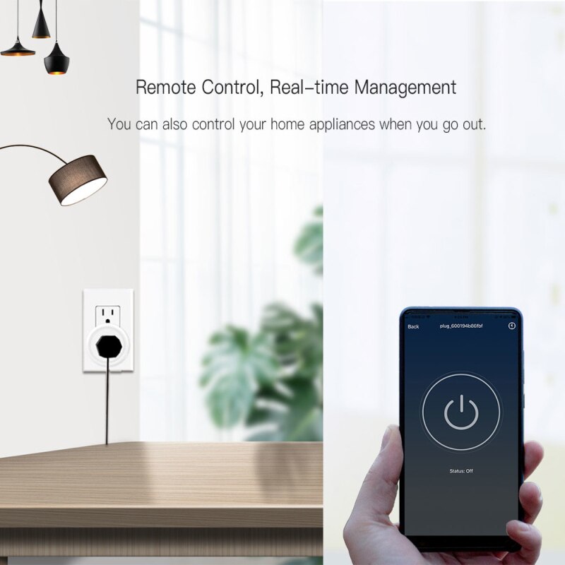 WiFi Smart Home Wireless Plug US 90-250V Adaptor Remote Voice Control Power Monitor Outlet Timer Socket For Alexa Google Home