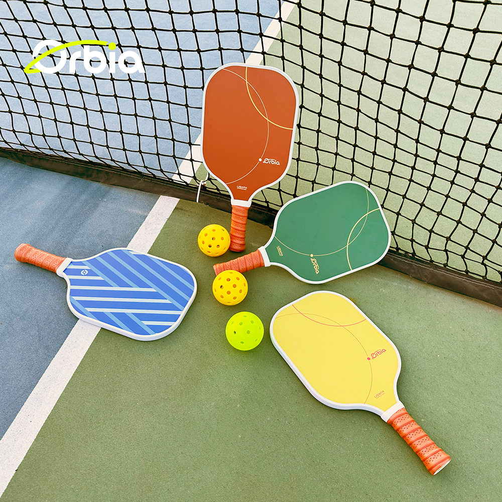 Orbia-juegos de Paddle Pickleball con bolsa de red, 4 bolas, 2 Paddle, transpirable, Pro, fibra de vidrio