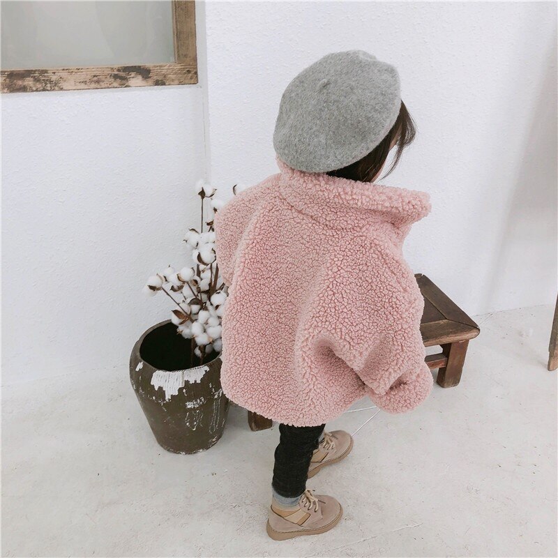 Little Girls clothes winter coats thickening warm outerwears berber Fleece female children jackets loose outerwears