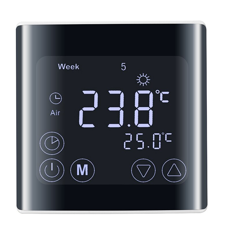 LCD Digital Thermostat Touchscreen Room Thermostat Underfloor Wall Room Heater 230V Control Heating Thermostat With Backlight