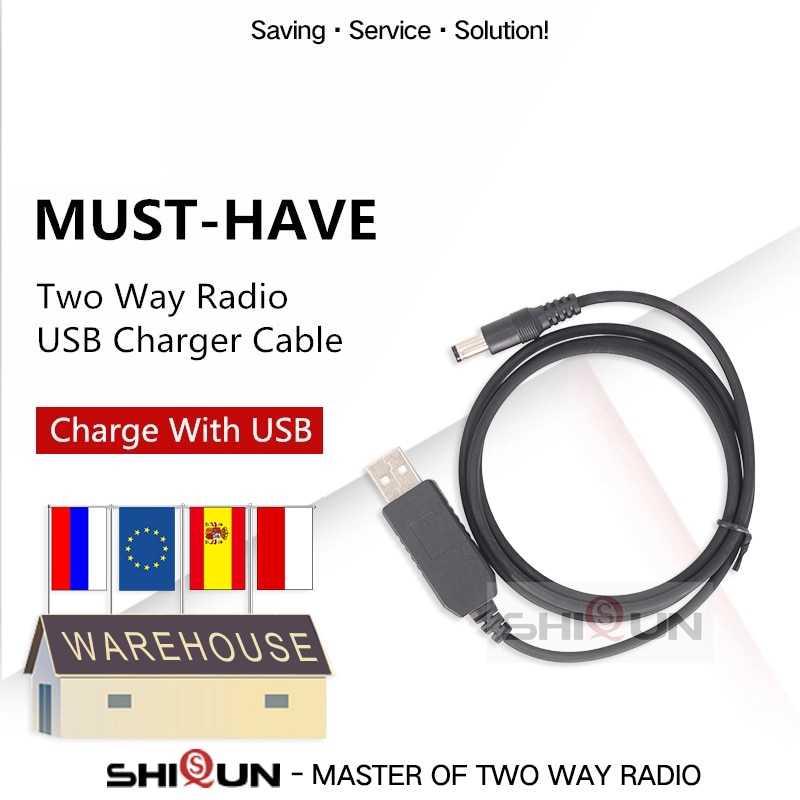 Evrensel USB şarj aleti kablosu BAOFENG UV-9R artı UV-XR UV-5R UV-82 UV-5RE radyo USB kablosu ile bağlayın masaüstü şarj cihazı 5R