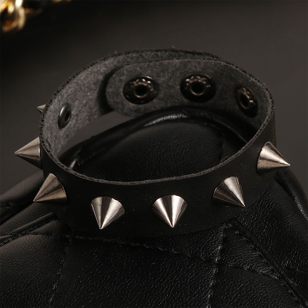 Black Leather Pointed Bracelet Spike Rivet Punk Gothic Rock Unisex Bracelets for Women Bangles Jewelry Cuff Wristband