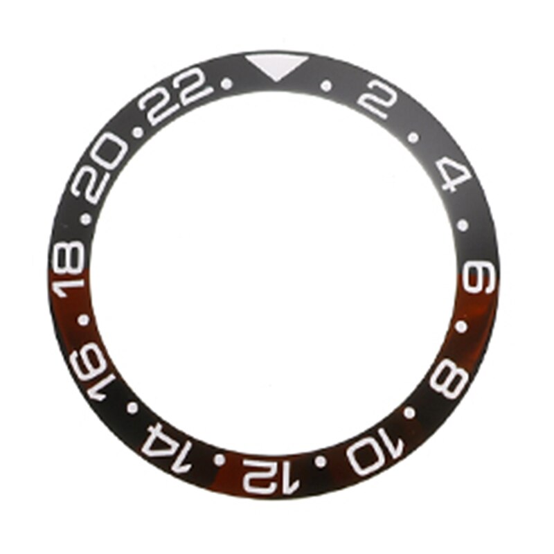 38mm Ceramic Bezel Watch Face Bezel Insert Fit 40mm Automatic Movement Watch Replacement Accessories