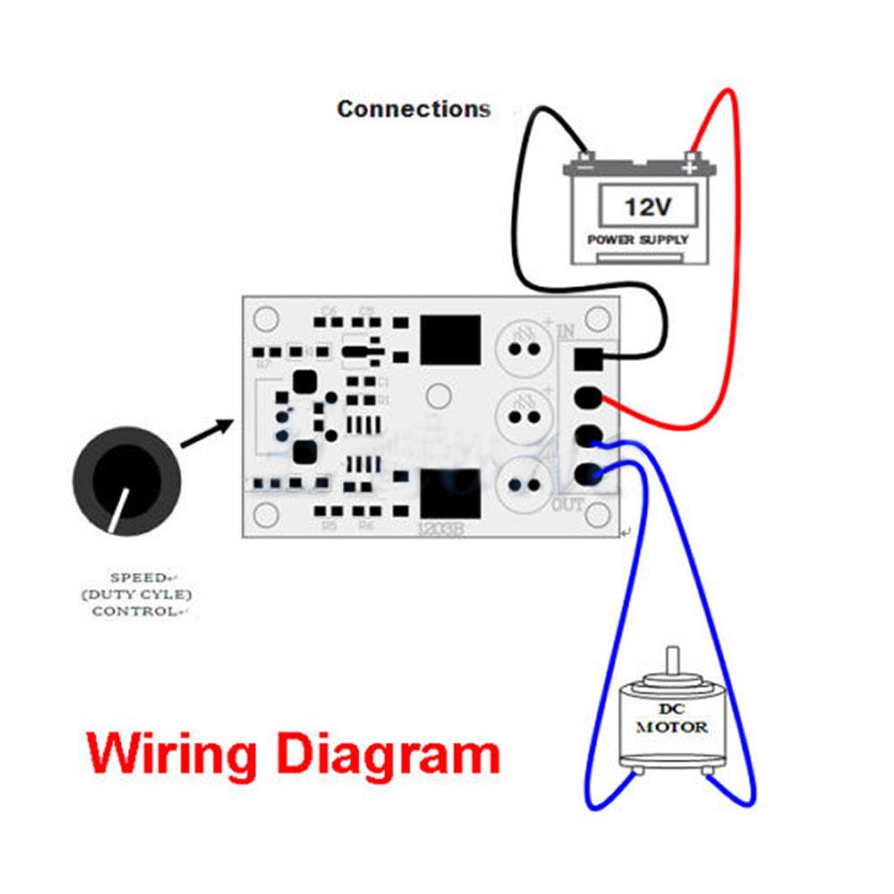 DC Motor Speed Switch Regulator Controller PWM Variable Adjustable 6V 12V 24V 28V 3A MAL999
