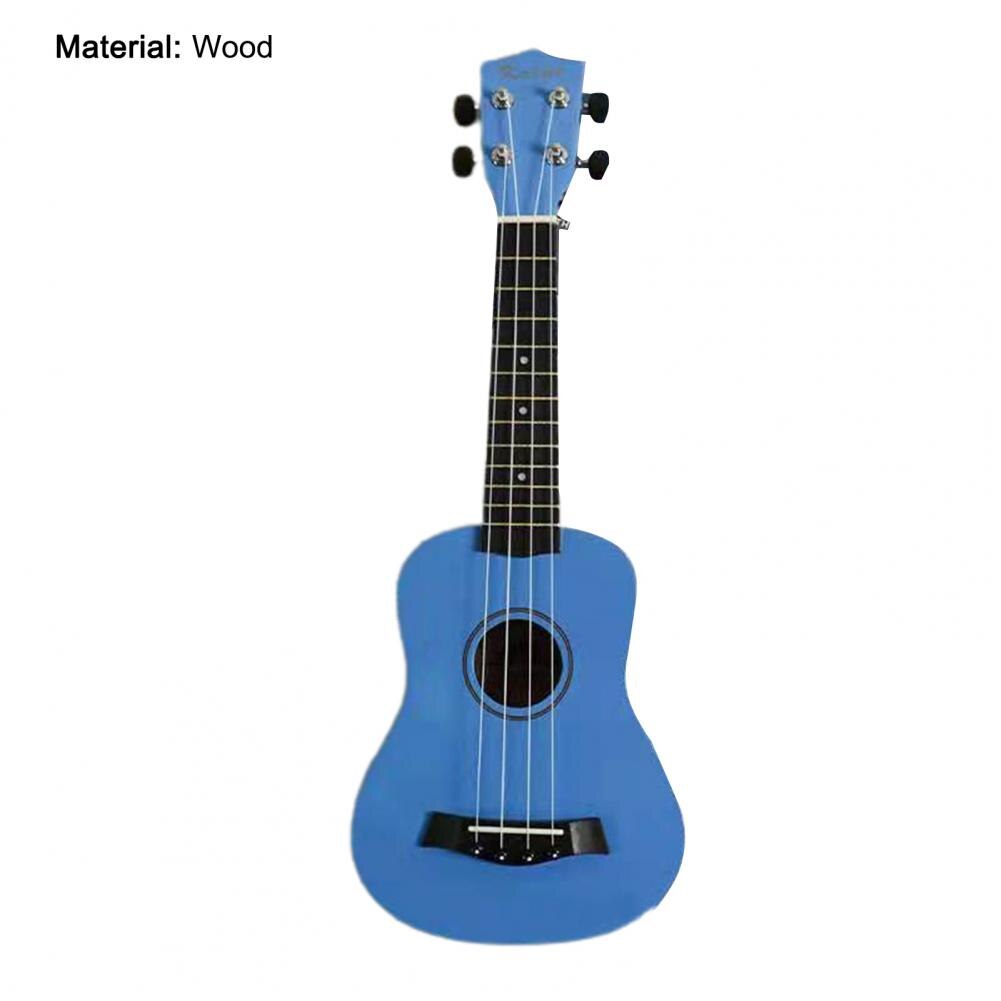 Ukelele soprano de madera de 21 pulgadas, instrumento musical de Bajo soprano para principiantes, cuello de guitarra exquisito de 4 cuerdas, para niños