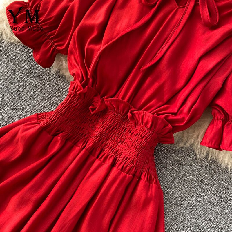 YuooMuoo Korean Off Shoulder Summer Dress Women El... – Grandado