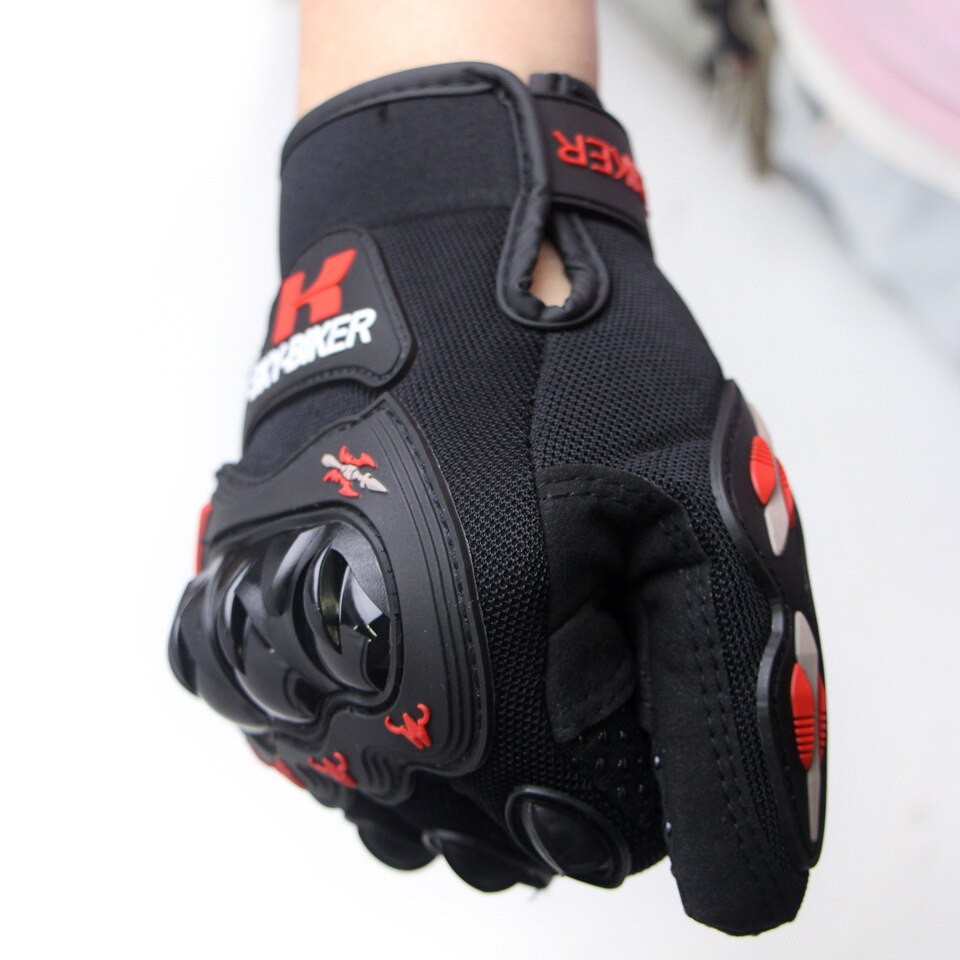 Billiga motorcykelhandskar guantes moto fem fingrar cykelhandskar med glidande handyta utan pekskärmsfinger