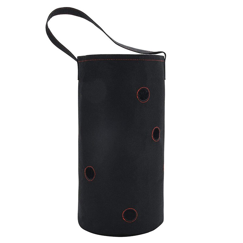 Vilt Opknoping Tuin Boerderij Thuis Planten Grow Bag Thuis Aardbei Bloem Groente Bloem Aardappel Planten Planter Bag Hand Mand: Black