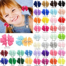 40Pcs Lovely Toddler Girl Bow Hair Clip Ribbon Bow Baby Kids Bowknot Hair Pin Bbay Girls