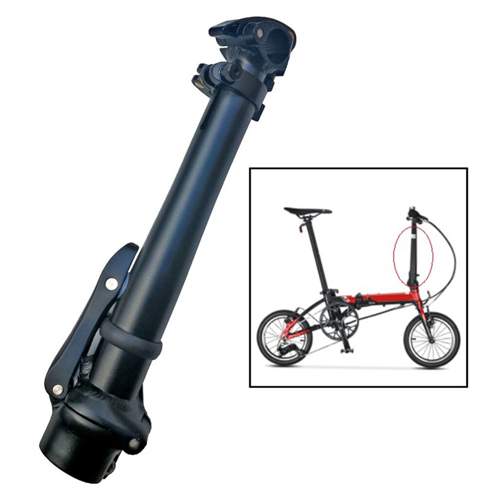 Solid Bike Quill Stem Folding Bike Handlebar Stem Components Parts Black