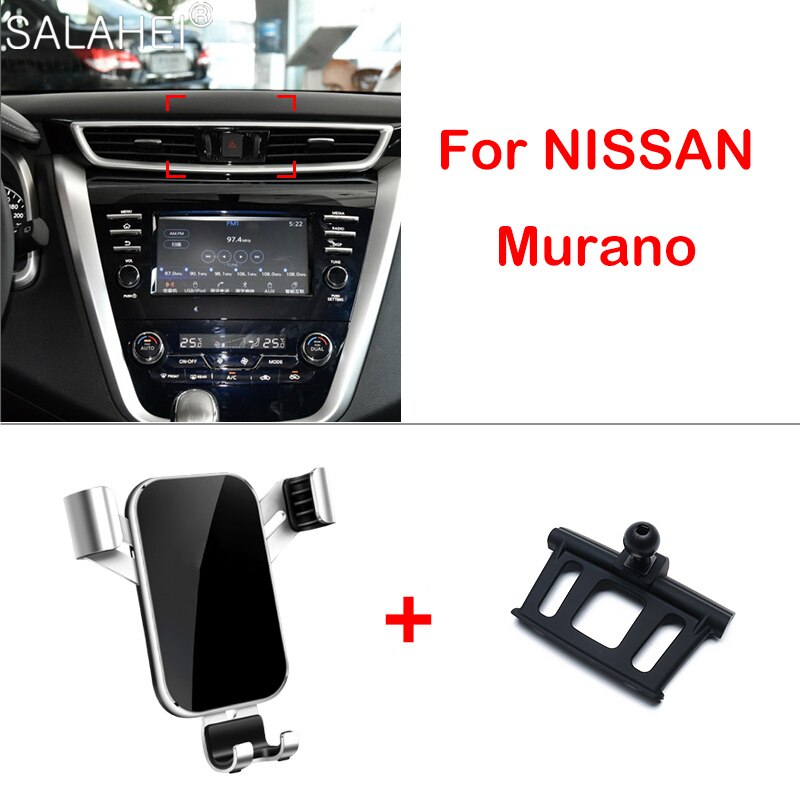 Phone Holder For Nissan Murano Interior Dashboard Holder Air Vent Stand Car Accessories Mobile Phone Holder