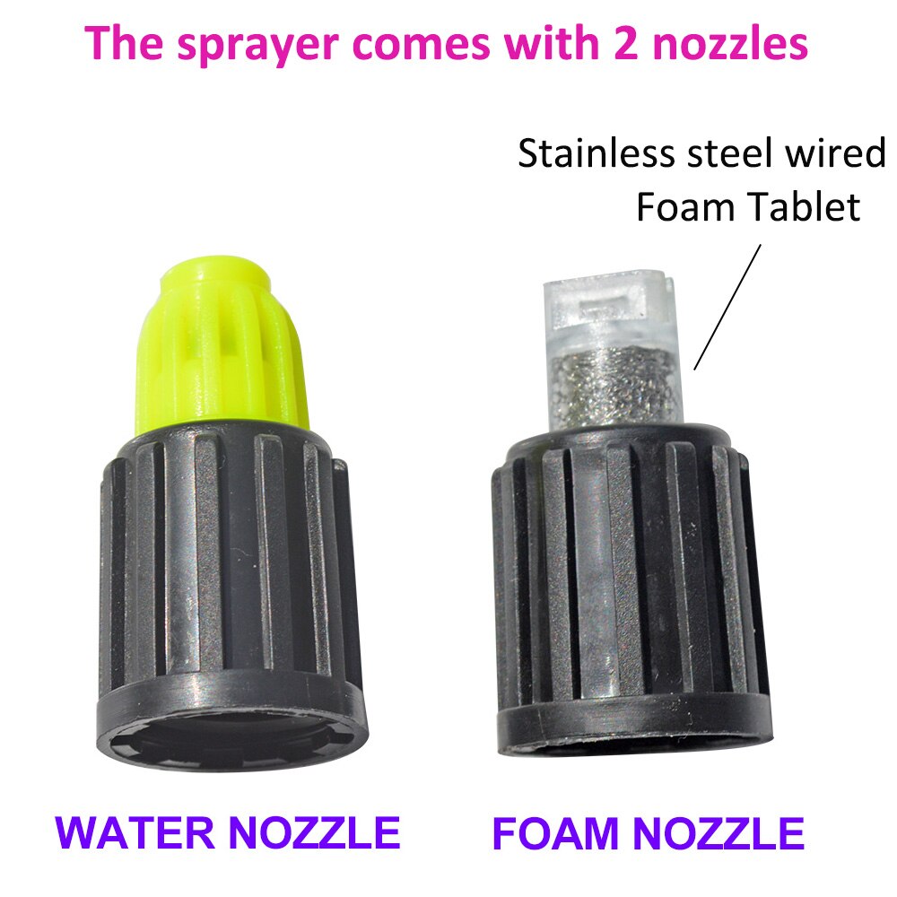 Hand pump foam sprayer hand Pressurized Foam Sprayer 2 Litre Pressure Foam Cannon Snow Foam Nozzle carwash car window cleaning